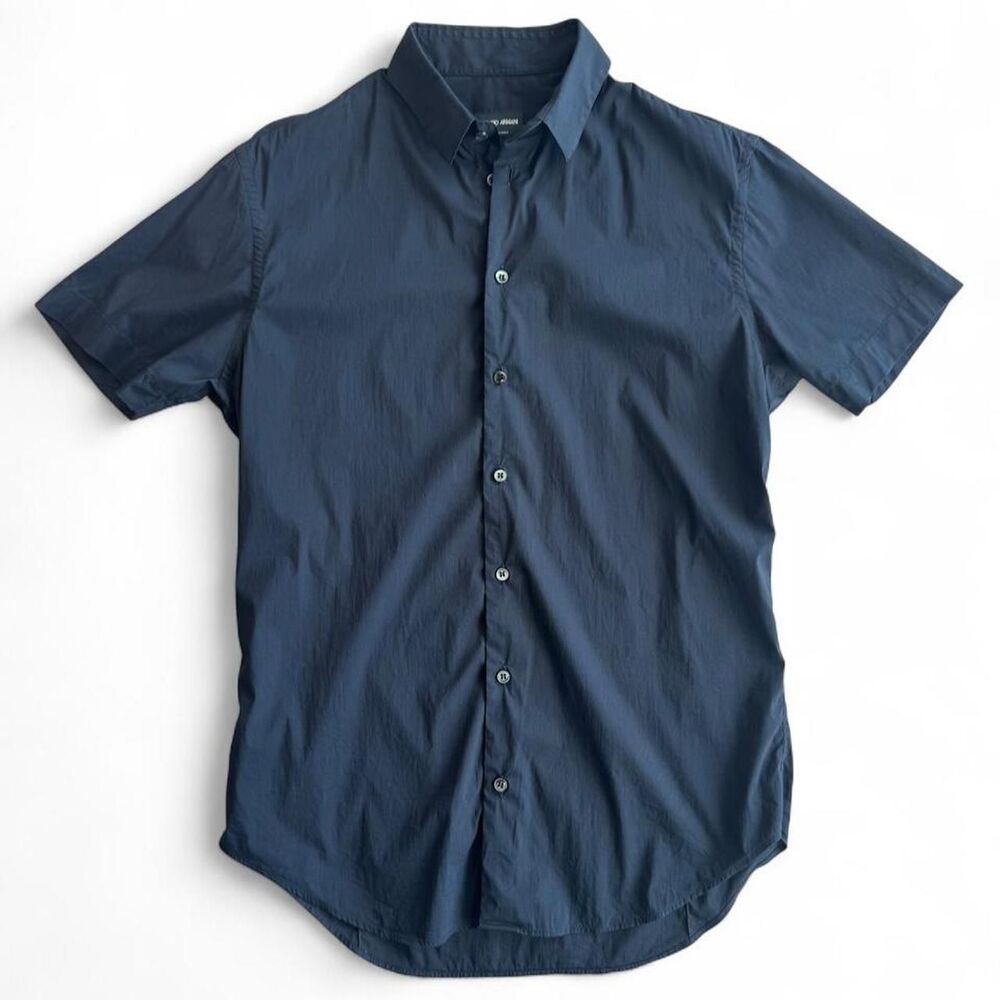 Giorgio-armani Men's Black and Navy Shirt
